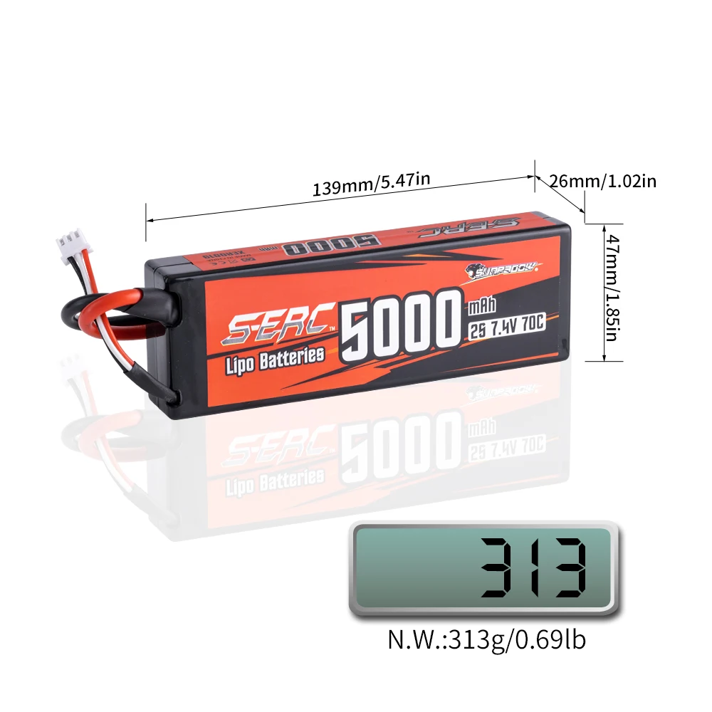 thumbnail interactive-video image 1 of HRB 2S 7.4V 2200mAh LiPo Battery 50C - 2 Pack With TR Plug, For RC Cars, Helicopters, Boats 1 of 4