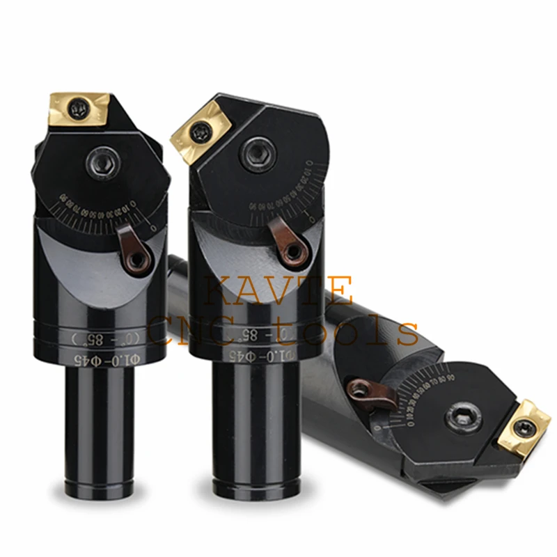 Adjustable universal chamfer cutter straight shank C20/C25 multifunctional milling cutter APMT1604 insert holder 0-85 degree chamfer cutter