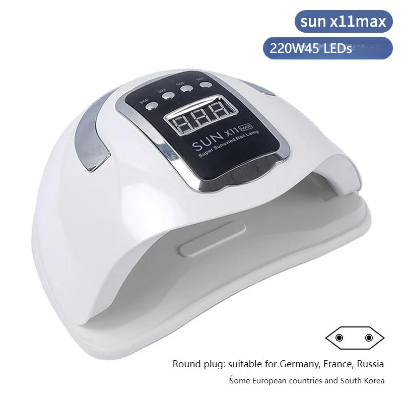 Professional Infrared Sensor Nail Lamp 360° Auto-Detection LED/UV Light for Fast 30s Gel Curing,Salon Grade Manicure Dryer with