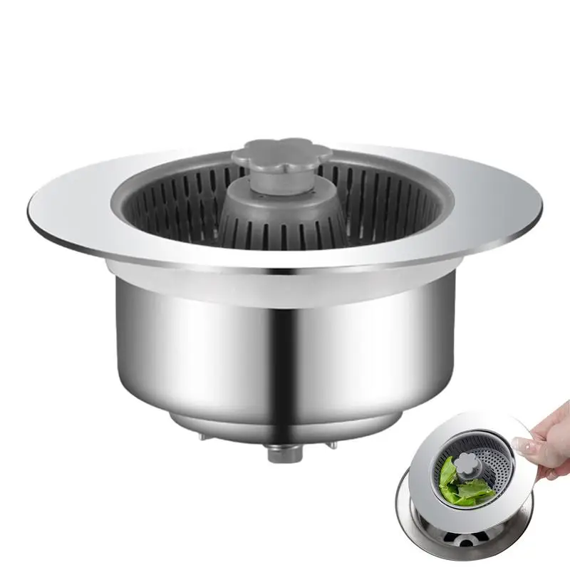 

Steel Pop Up Sink Drain Strainer Optimal Sealing Kitchen Drain Filter Hair Catcher Shower Sink Strainer Anti Clogging Stopper