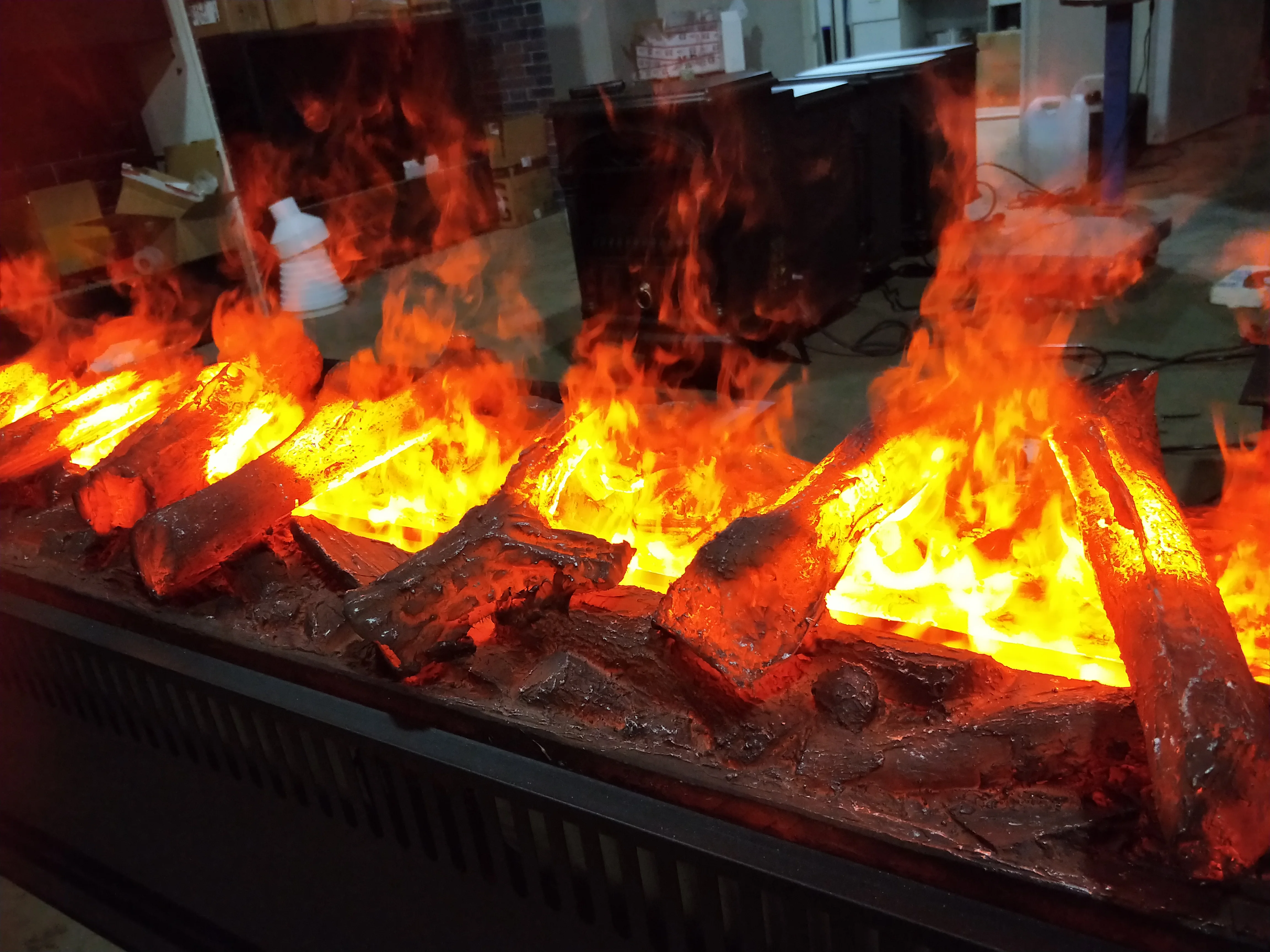 modern quality log fuel effect factory price water steam fireplace with wood  panel 690*300*400mm