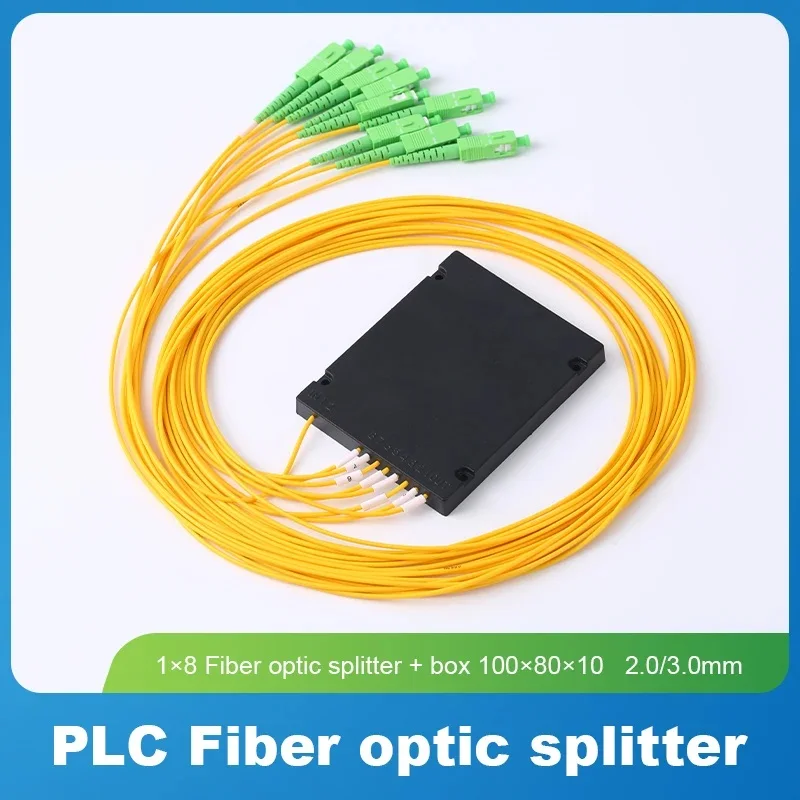 

ZJ 5 шт. 1x8 ПЛК волоконно-оптический сплиттер один режим с разъемом SC/ APC LC/UPC 2,0/3,0 мм волоконно-оптический сплиттер