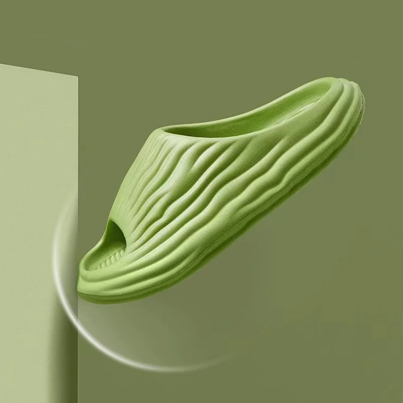 

Summer Beach Non-Slip Men Slippers Pleated Eva Flat Shoes 2023 New Men'S Fashion Outdoor Slippers Indoor Home Cool Soft Slides