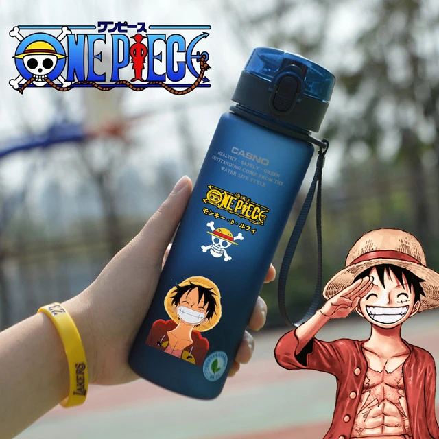 ONE PIECE Luffy Cartoon Water Bottle 560ml High Capacity Anime Pattern  Plastic Drinking Cup Portable Sports Water Bottle Boy New