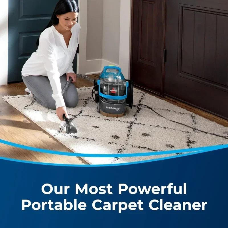 QWABISSELLS Little Green Pro Portable Carpet&Upholstery Cleaner and Car/Auto Detailer with Deep Stain Tool,3" Tough Stain Tool 3