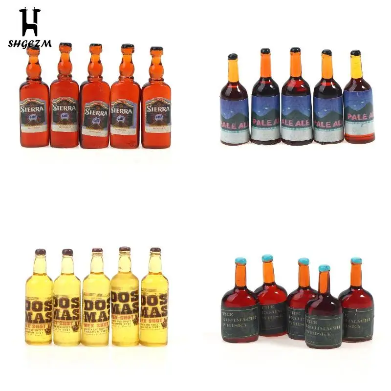 Resin Wine Bottle Model Resin Doll House Furniture Toys Doll