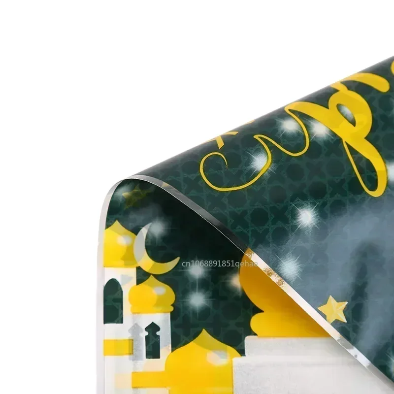 25/50pcs 2025 Eid Mubarak Gift Bags Plastic Candy Cookie Bag Ramadan Kareem Decor Islamic Muslim Party Supplies Eid Gifts Bags