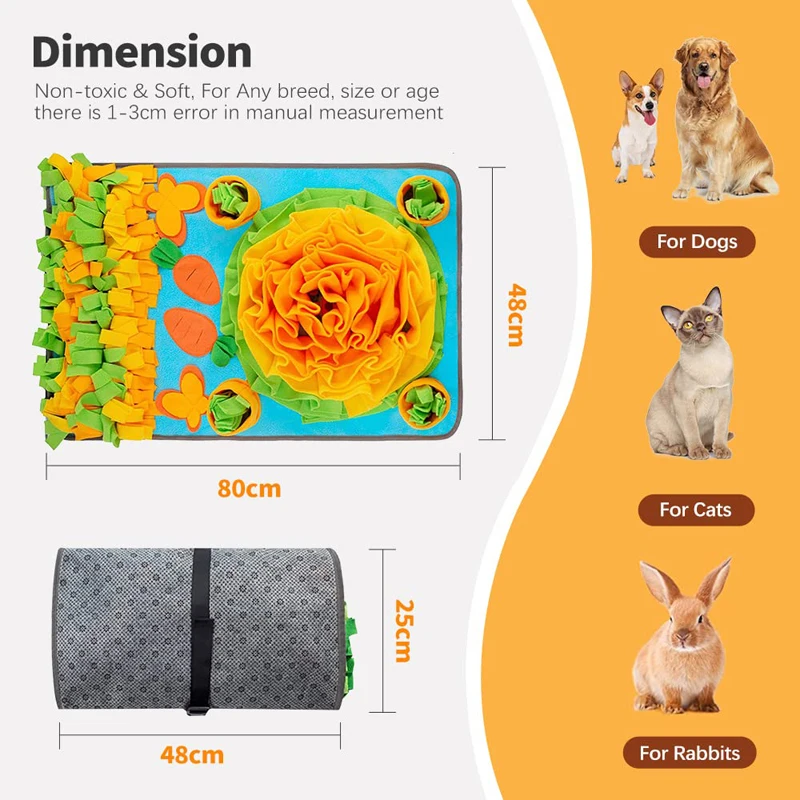 Benepaw Durable Pet Snuffle Mat Dog Nosework Feeding Sniffing Mat Puppy  Feeder Digging Toy Enrichment Puzzles Game Stress Relief - AliExpress