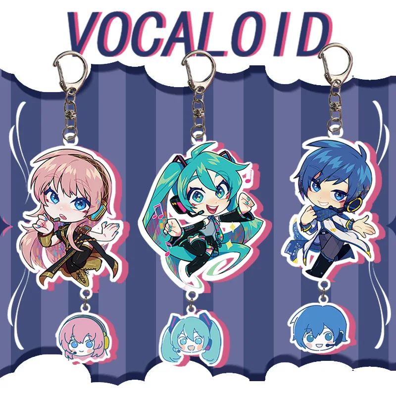 Kawaii Vocaloid Acrylic Keychain Pendants - Anime Character Figures Collection