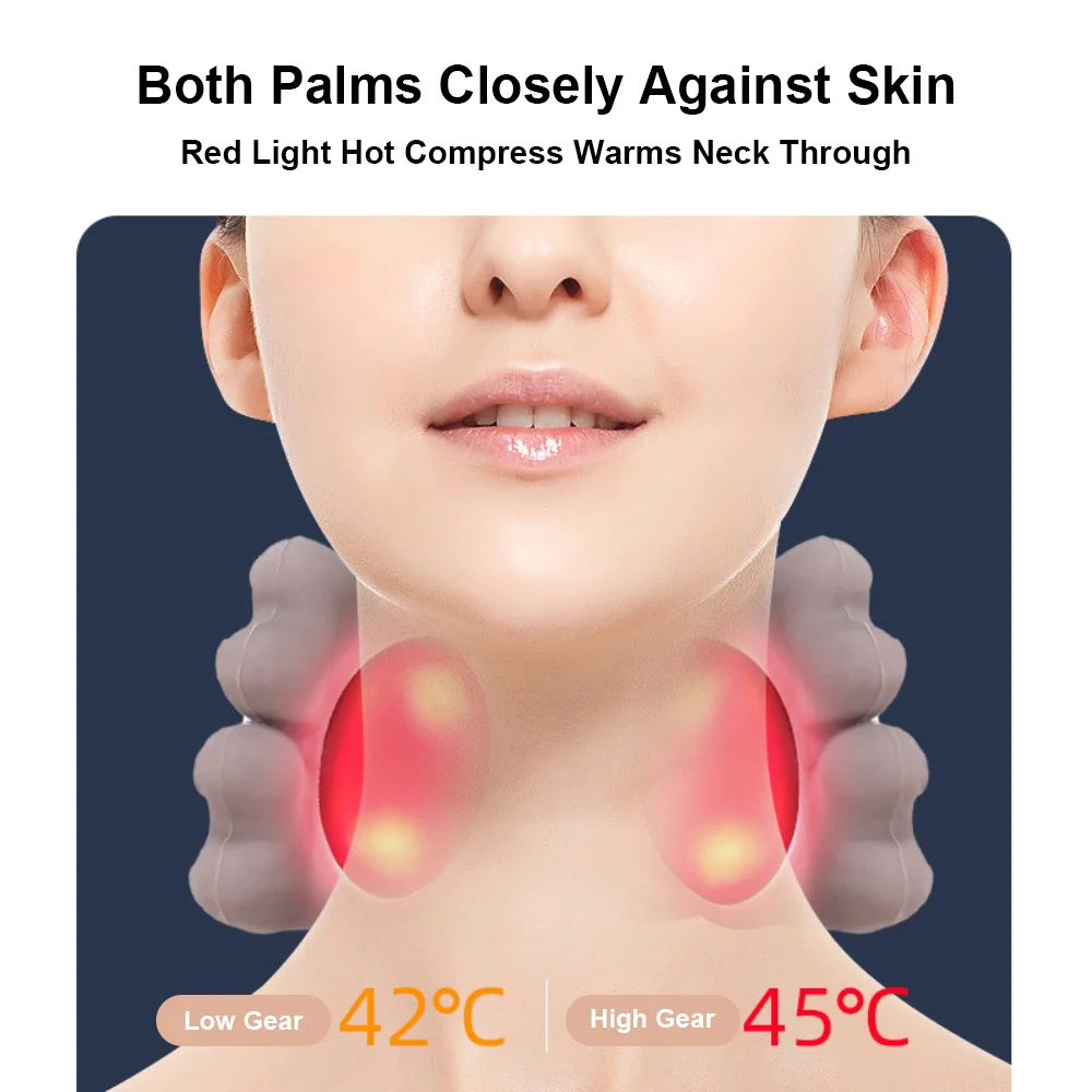 Bionic Hand Shoulder & Neck Massager Heated Massage Relieve Shoulder and Neck Pain Deep Relaxation Trapezius Muscle Massager