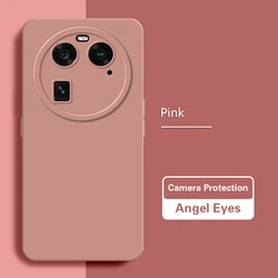 Custodia per telefono in silicone liquido di alta qualità con protezione per la fotocamera e design occhi da angelo