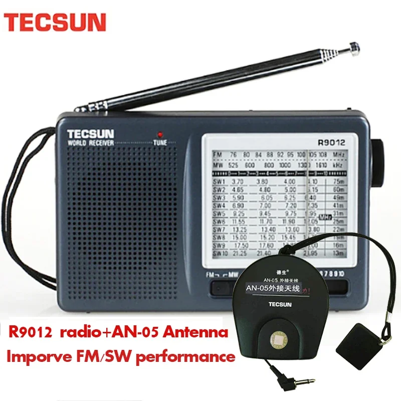 TECSUN R-9012 AM/FM/SW 12 バンド短波ラジオポータブル受信機 AN-05