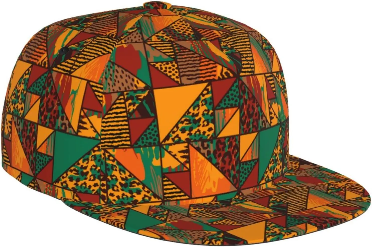 

African Snapback Hat for Men Women,Hip Hop Style Baseball Cap Flat Bill Hats Teens Adjustable Trucker Hat