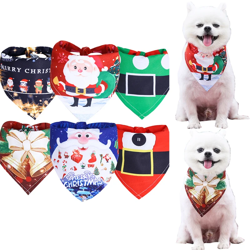 

Christmas Series of Dog Bibs Cat Dog Christmas Decorations Elk Snowmen Dog Bibs Kitten and Puppy Neck Scarves Holiday Decoration