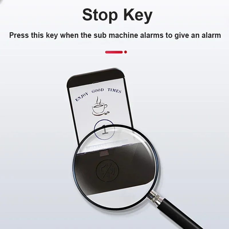 Wireless Restaurant Pager Calling System 20 Coasters Buzzer Vibrator Bell Receiver For Food Truck Bar Coffee Fast Food Bar Cafe