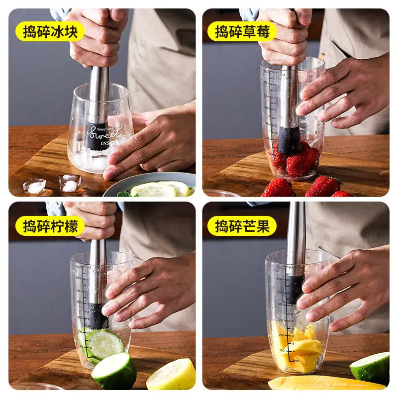 Bar Tools 1pc Stainless Steel Fruit Crusher For Home