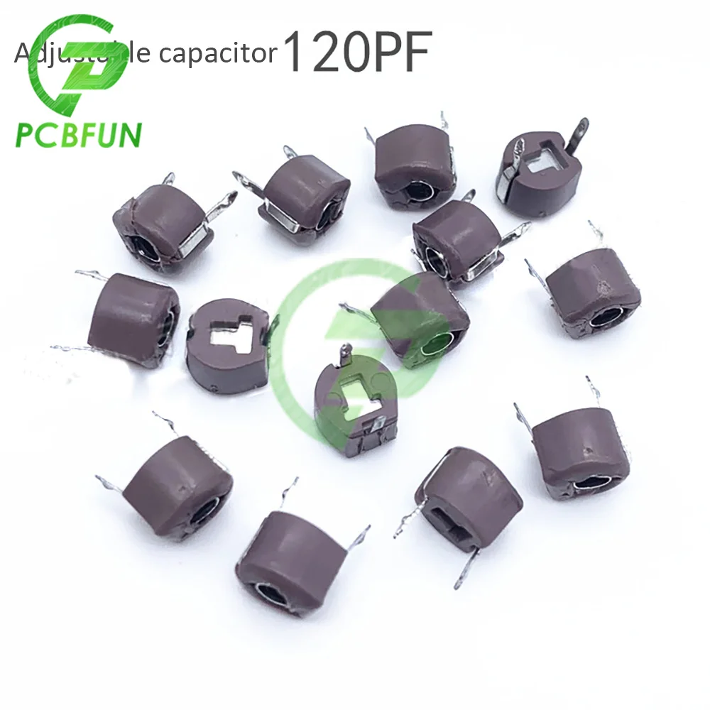 10PCS Variable Trimmer Capacitance 3PF 5PF 10PF 20PF 30PF 40PF 50PF 60PF 70PF 120PF Ceramic Capacitor Kit for Arduino