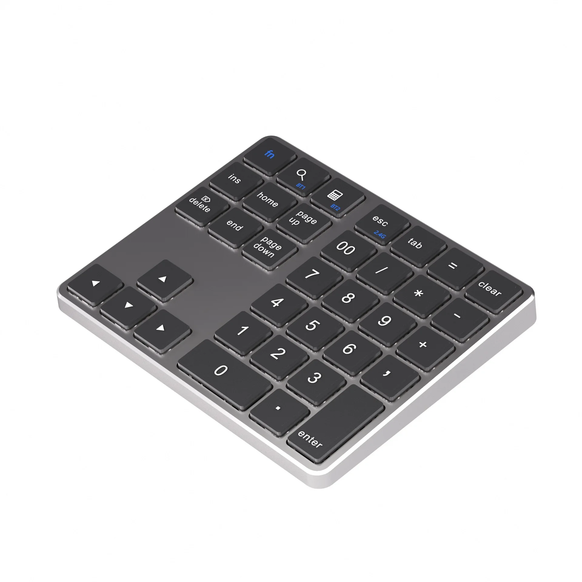 35 Keys Dual Bluetooth Number Keyboard 2.4G Wireless Pad Thin Rechargeable Keypa