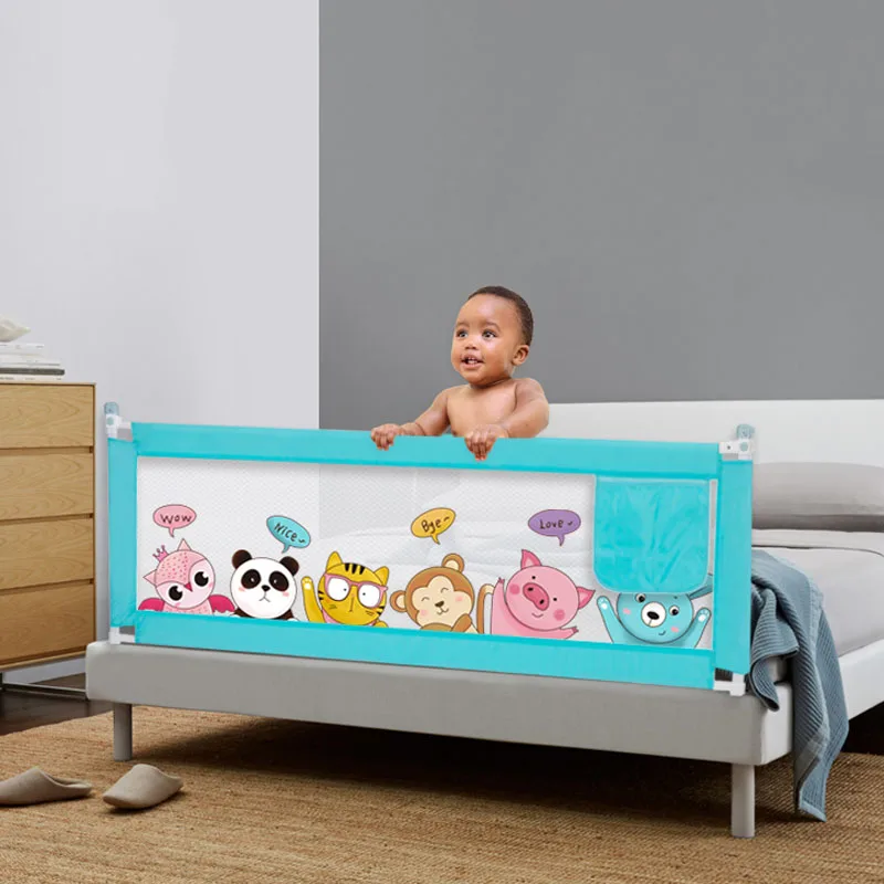 Baby Safety Cartoon Bed Rail Lift Function Baby Infant Playing Fence Toddler Playpens Parc Para Bebe Barandal Seguridad Cama