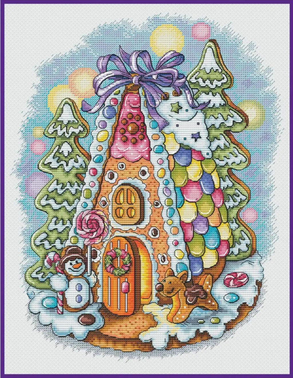 

Christmas gingerbread house Cross stich Kits Homfun Craft Cross Stich Painting Decorations 36-43