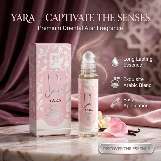 El perfume de bola árabe Yara de 10ML tiene una fragancia portátil de larga duración para mujer, aroma aromático informal único y ligero fresco para hombres y mujeres 3