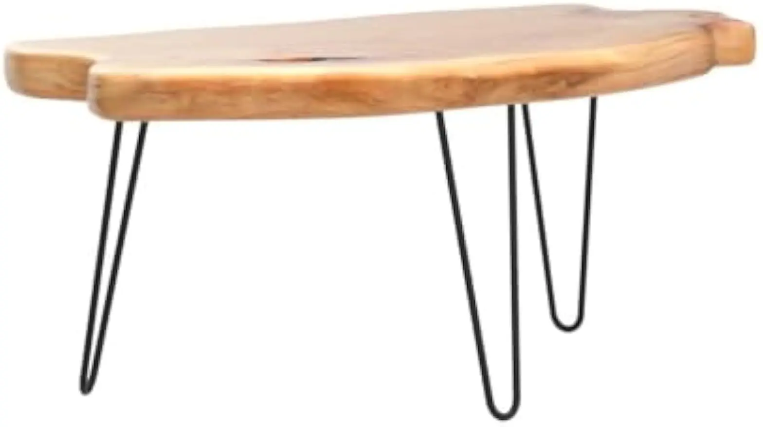 Live Edge Cedar Wood Coffee Table Metal Hairpin Legs for Living Room 5