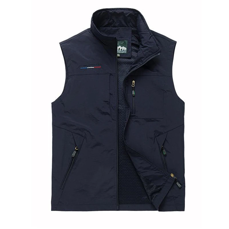 

Summer Autumn Mesh Vest Many Pockets Men Outdoors Thin Multi Pocket Classic Waistcoat Male Photographer Sleeveless Jacket 6XL