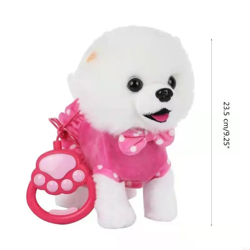 Leash Electric Walking Dog Toy Simulation Singing Puppy Toy Barking Plush Dog Baby Craw Learning Toddler Gift
