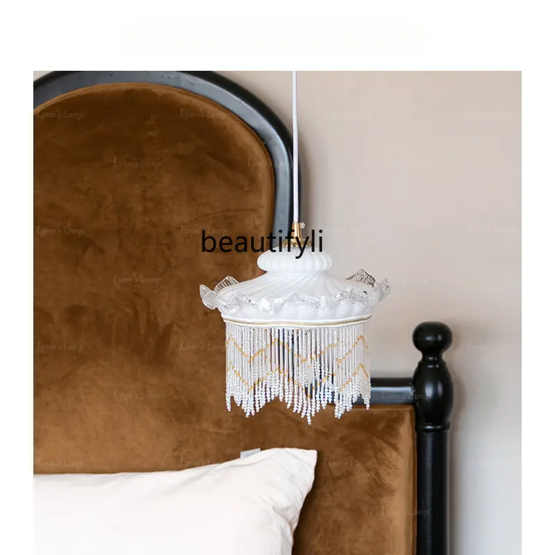 

Middle Ancient American Court Small Droplight Dining Room Entrance French Tassel Cloakroom Glass Bedside