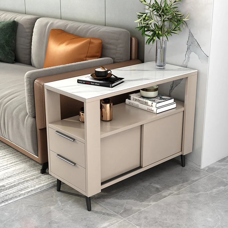 

Light Luxury Living Room Sofa Portable Small Corner Table Minimalist Bedside Locker Narrow