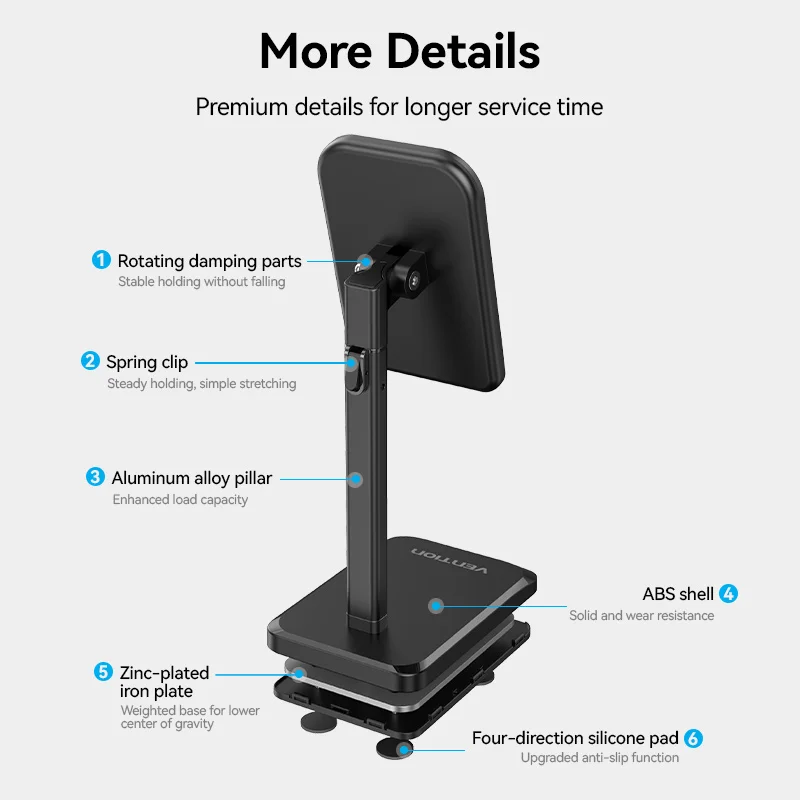 Vention NEW Mobile Phone Holder Stand for iPhone 13 12 Pro Max Samsung Cell Phone Holder Stand Tablet Stand Xiaomi Phone Holder