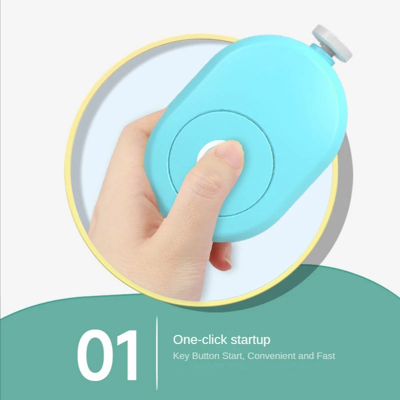 ABKL-Electric Nail Trimmer Kid Nail Polisher Tool Baby Care Kit Manicure Set Easy To Trim Clippers For Newborn