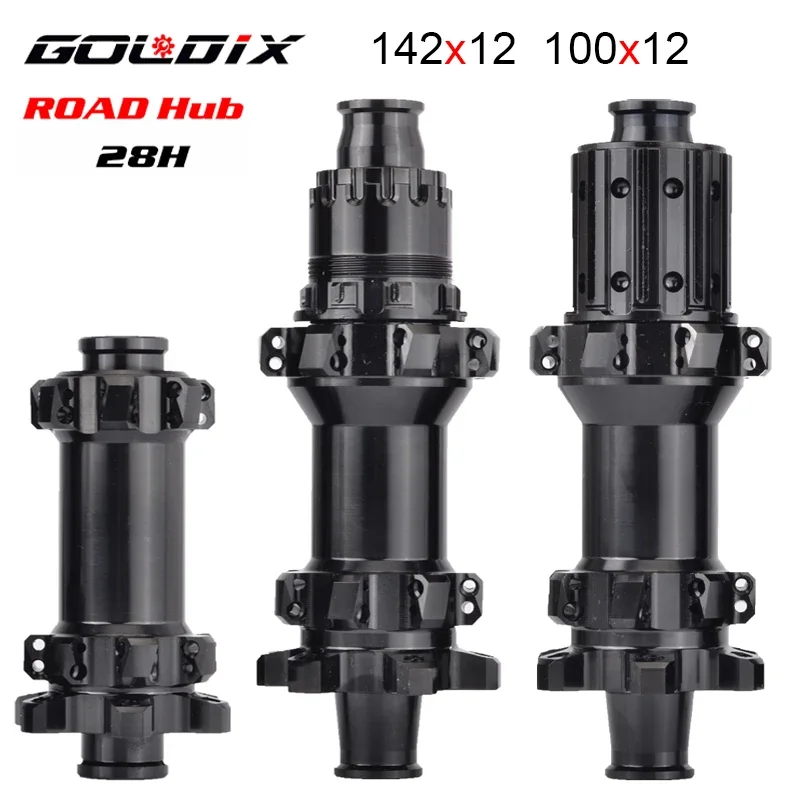 Ступица шоссейного велосипеда GOLDIX R310 28H, герметичный подшипник с храповым механизмом, 36/60T, 142*12 мм, 100*12 мм, совместима с кассетами SHIMANO SRAM 11Speed