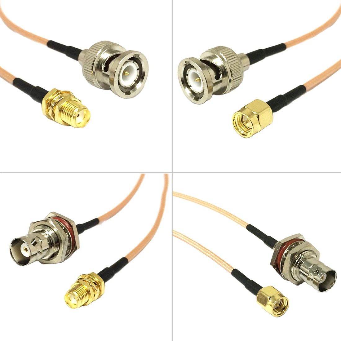 SMA Male Female Nut To BNC Plug Jack Pigtail Cabel Adapter RG316 15cm/30cm/50cm/100cm