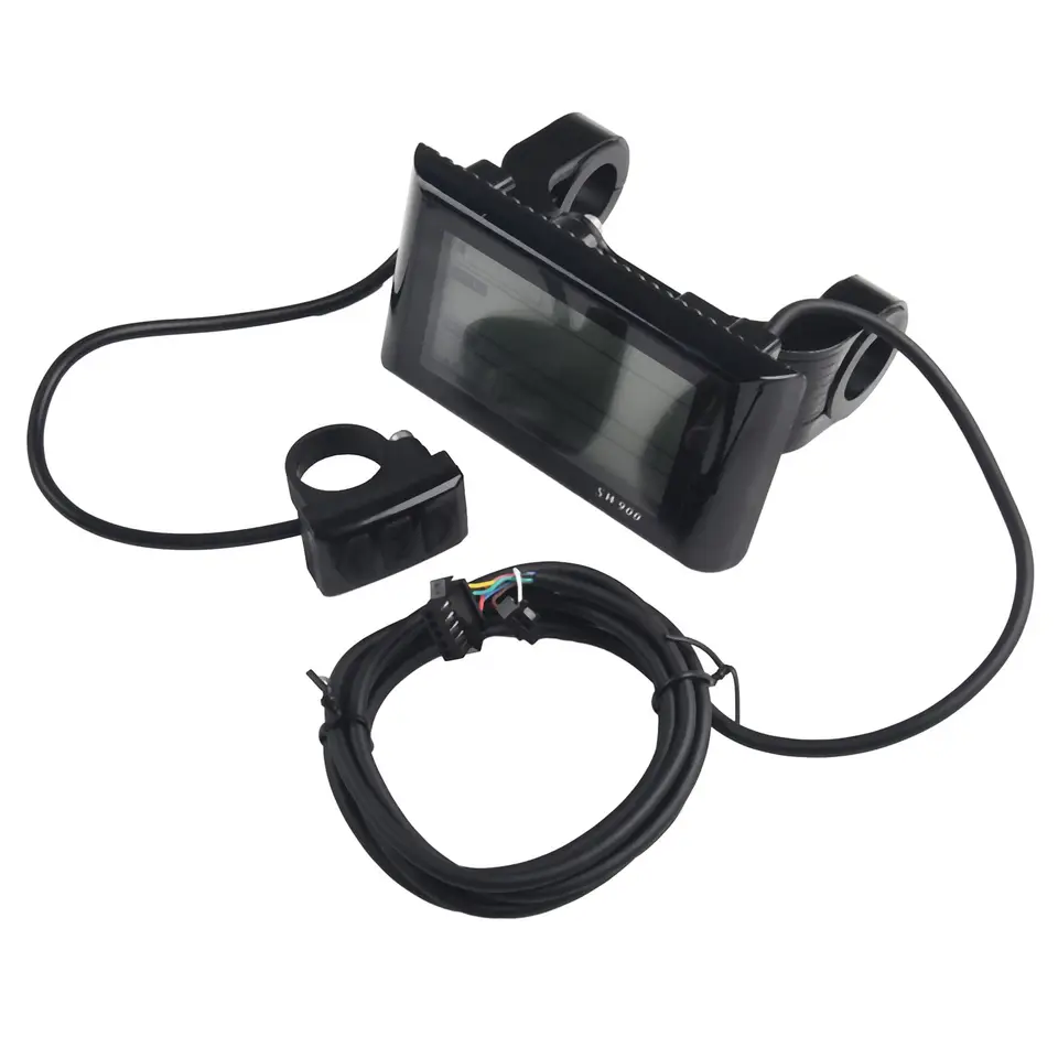 Elektrische fiets LCD displaymeter, SW900 display ABS waterdichte connector voor elektrische scooter