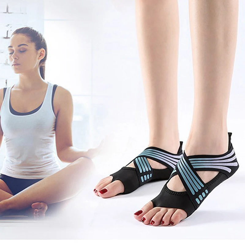 Paquete de 3-4 Zapatos de Yoga Antideslizantes para Mujer, Calcetines de  Agarre para Pilates, a Flex Sunnimix Calcetines de entrenamiento de baile