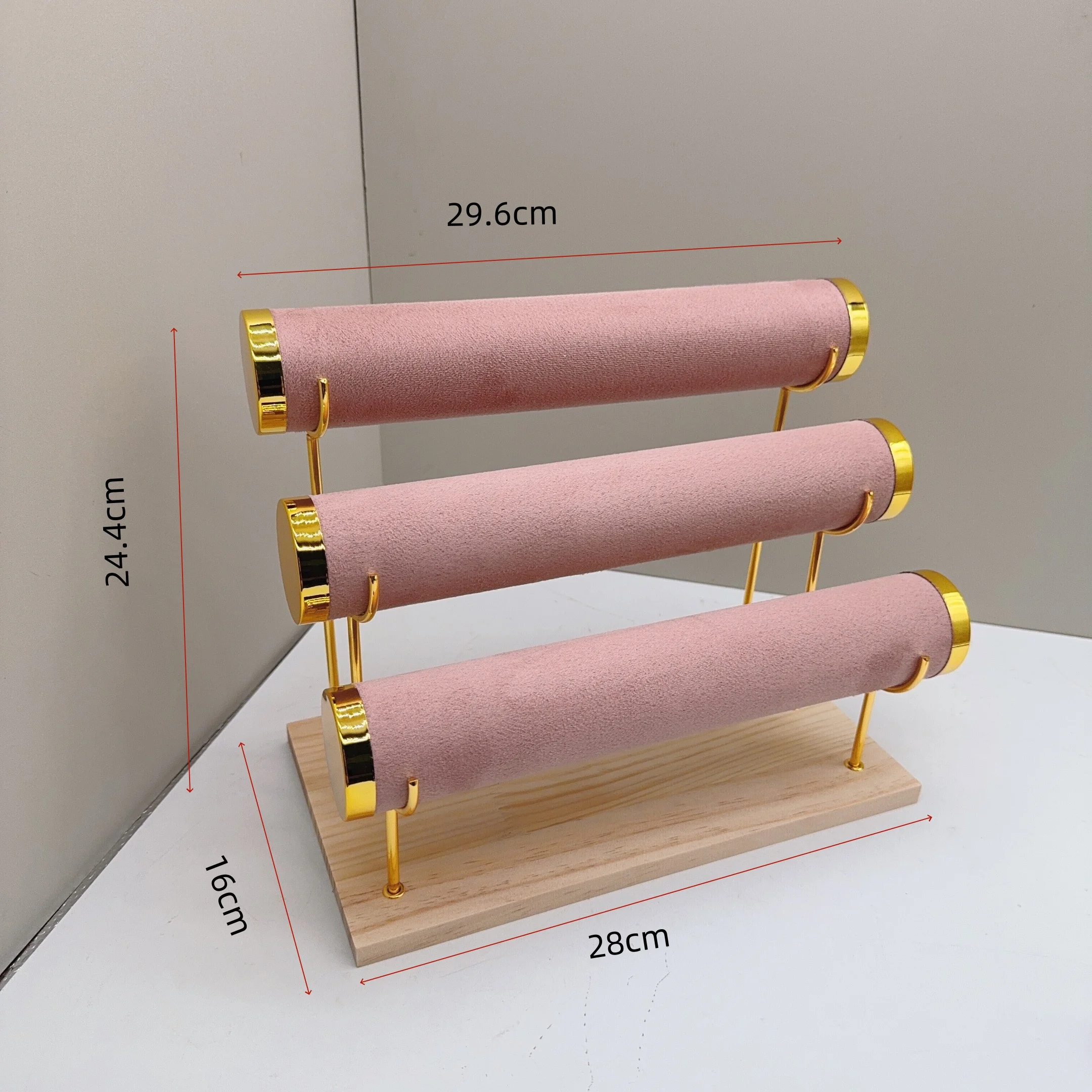 Elegant Detachable Bracelet Holder with Wooden Tray