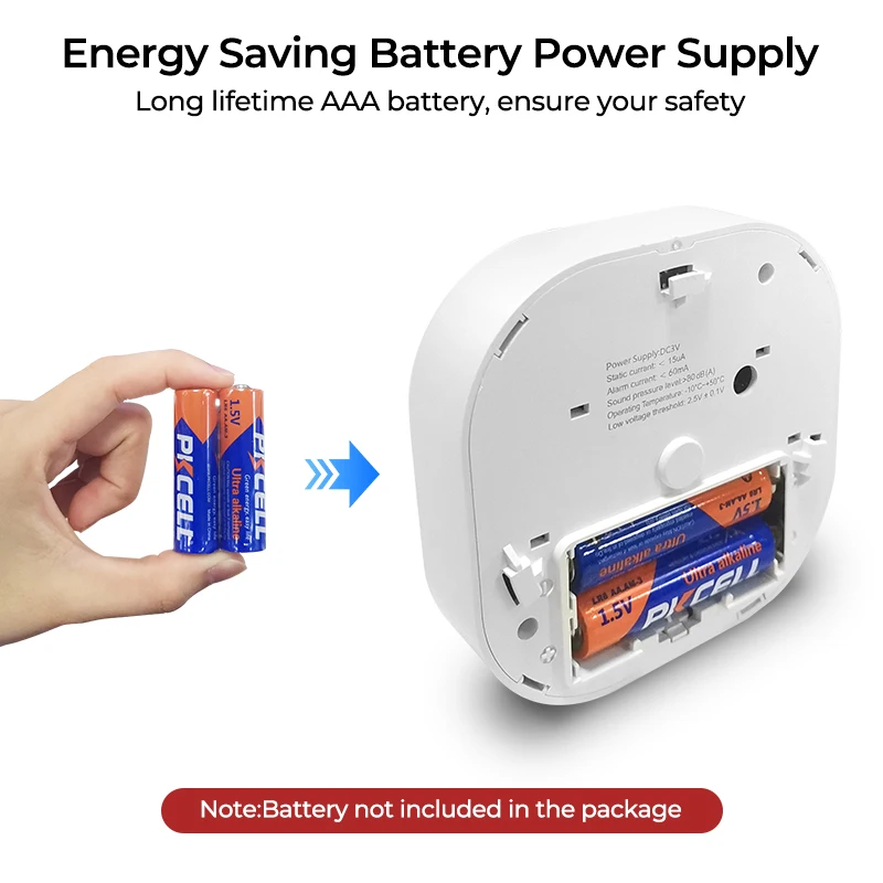 Smoke Alarm YUPA Independent Detector Sensor Fire Alarm System For Home Office Security Battery Powered