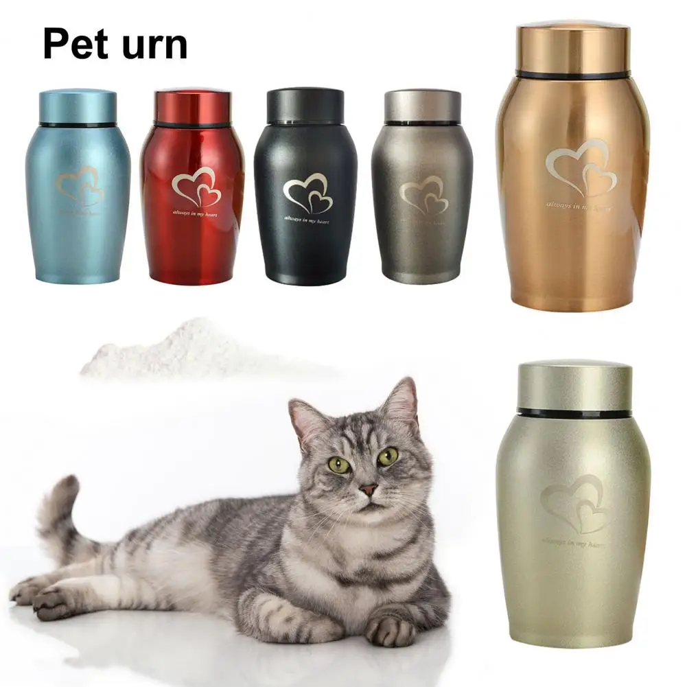 Sealed Pet Urn Pet Urn Stainless Steel Stainless Steel Pet Urn for Dogs Cats Secure Closure with Personalized Engraving