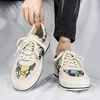 2025 Spring New Embroidery Men's Fisherman Shoes Comfortable Breathable Casual Shoes For Men Low Top Flat Skateboard Shoes Male 3