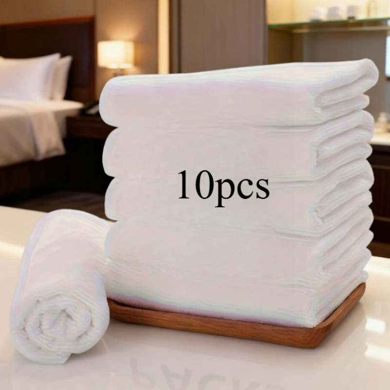 10 weiße Handtücher, saugfähiger Mikrofaser-Haartrockner und Verwendung in der Spa-/Hotel-/Salonmassage, Massagehandtuch, superlanges, saugfähiges Haarhandtuch