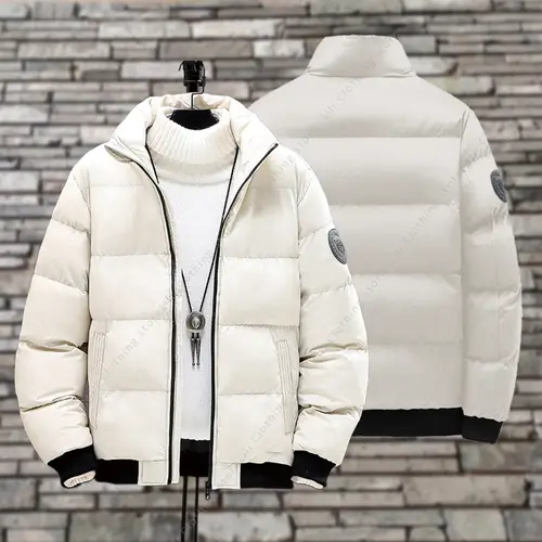 Essential basics Mens Winter Jackets Blank 2026 New Warm Parkas Puffer Bomber Jacket Down Coats Fashion Clothes Men Down Jackets - Image 4