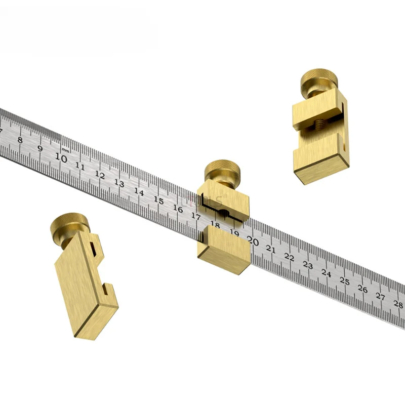 

Angle Line Scriber Ruler Positioning Block Steel Ruler Marking Gauge Ruler Locator Scriber Woodworking Measuring Hand Tools