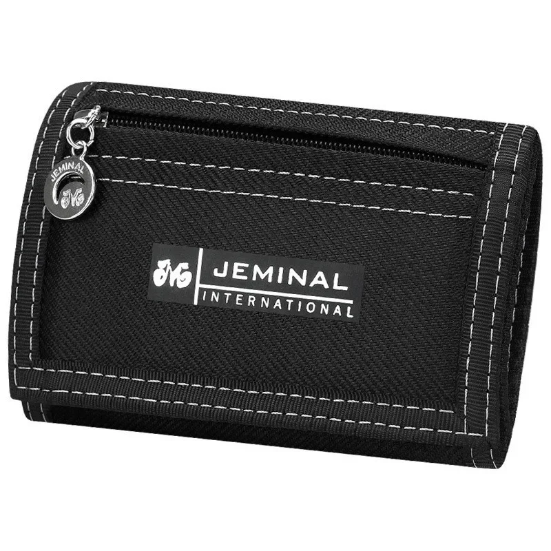 Oxford Cloth Short Trifold Men's Boys Wallets Purse with Coin Pocket Fashion Students Leisure Money Folder Portable Card Holder