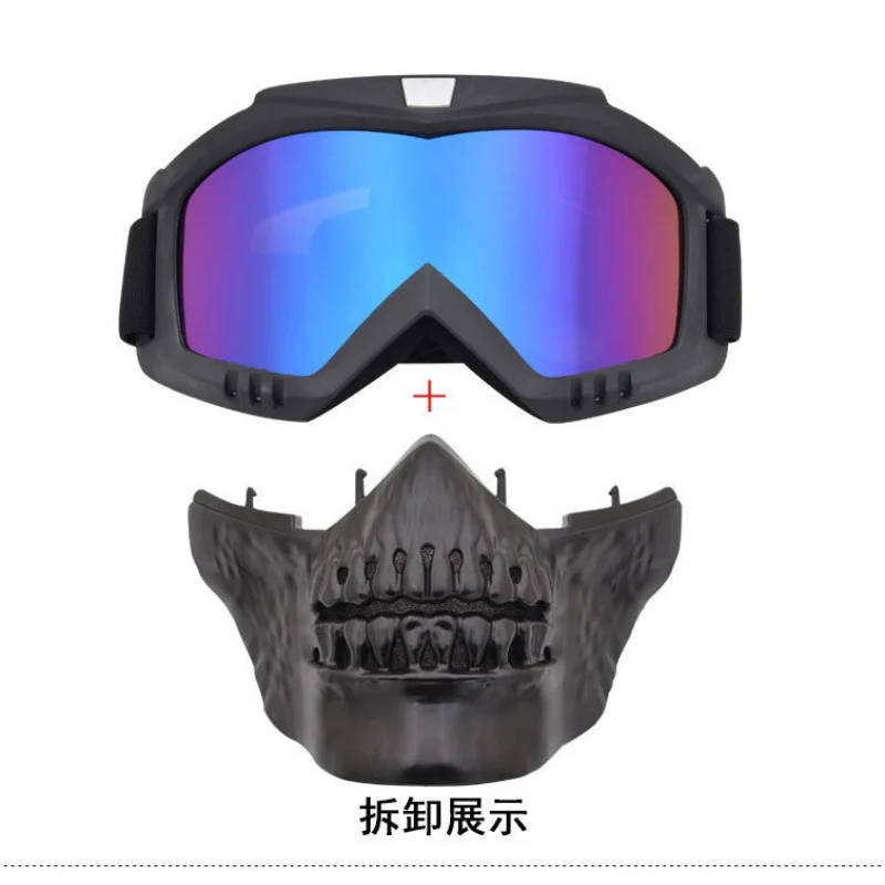 

Retro helmet mask Harley Cross Country glasses Kading OUTDOOR Bike motorcycle Protection Teeth Full face with goggles