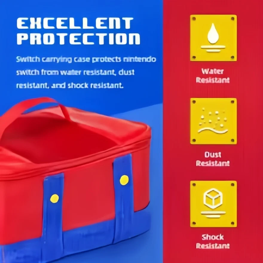Nintendo Switch OLED Protective Case + Pro Controller Storage Travel Organizer