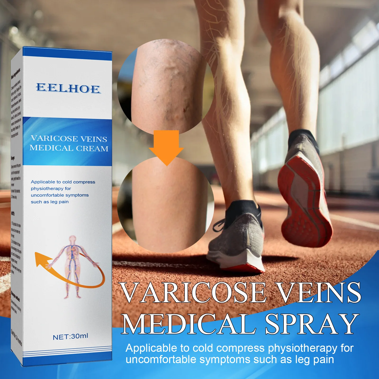

New Varicose Veins Spray Massage Varicose Relieves Veins Earthworm Legs Spray To Relieve Leg Pain Blood Vessel Bulging Cream