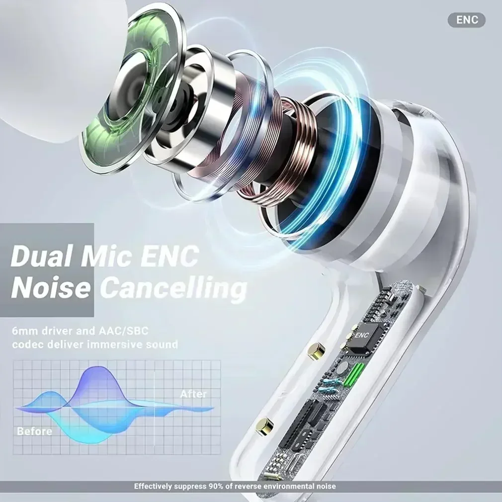 Description Picture 5 of itemTWS Wireless Earphone Bluetooth 5.3 Headphones Sport Gaming Headsets Noise Reduction Bass Earbuds
