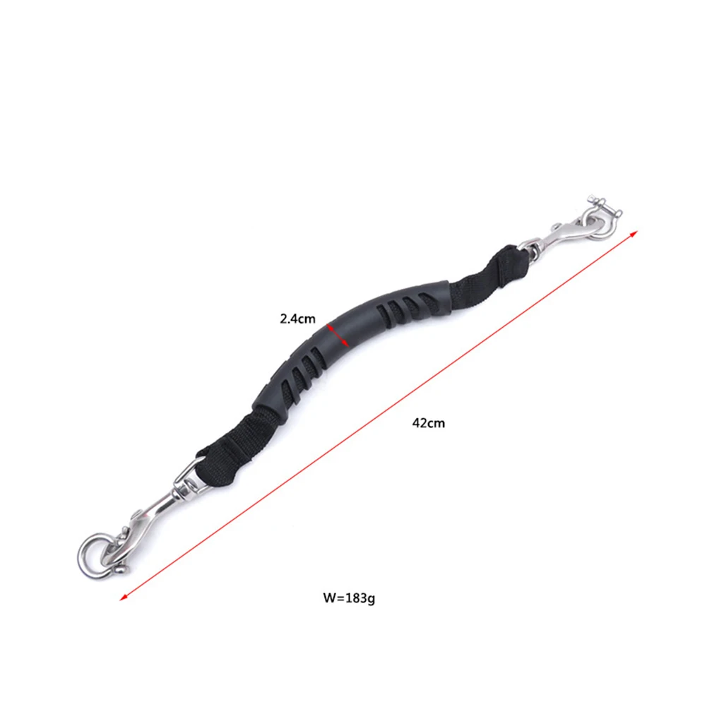 

Handle Rope Camera 42cm Black Carrier 183g 316 Stainless Steel+TPE For Diver Lanyard Straps Replaces Scuba Diving