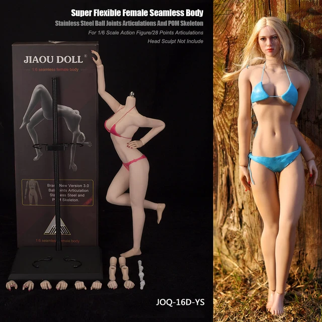 JOQ-16D-PM – JIAOU DOLL 1/6 Scale Super-Flexible Seamless Pink